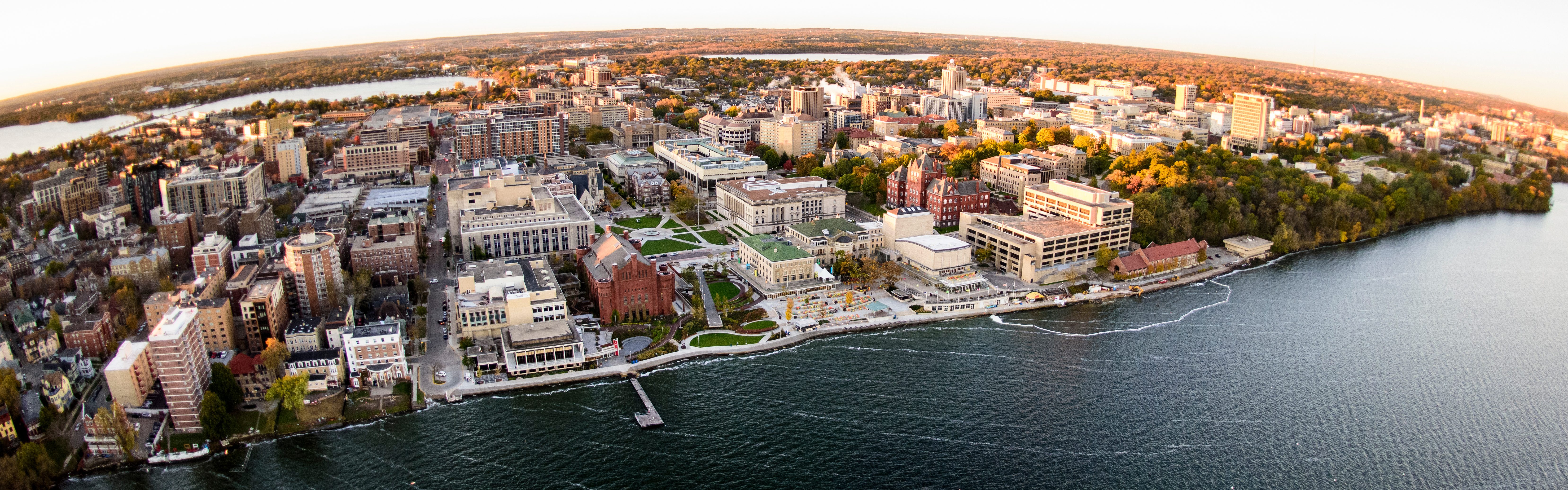 Aerial photo of UW-Madison campus